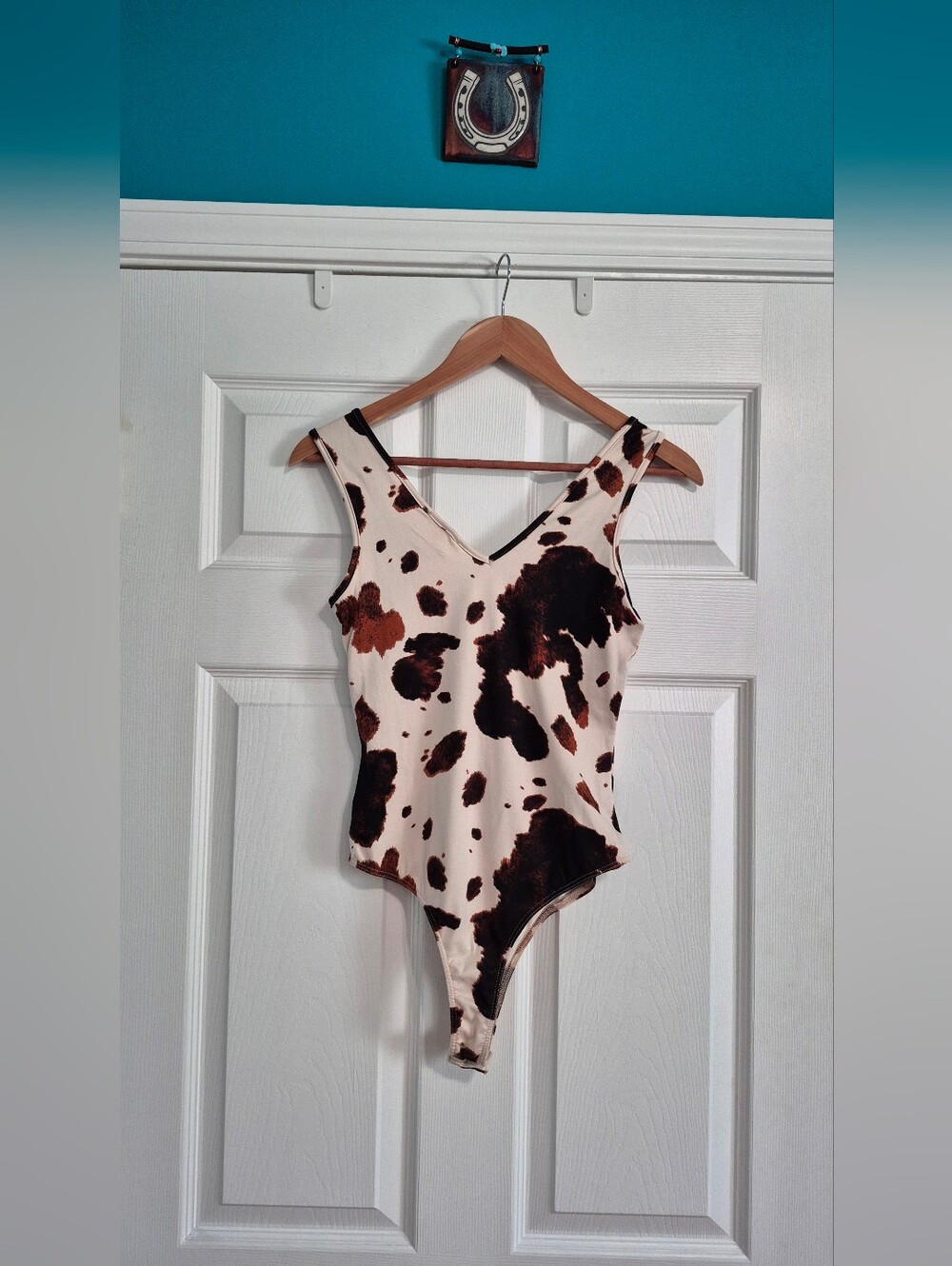 EUC - Cow Print Body Suit